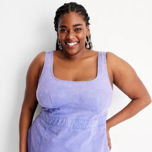 Purple Denim Dress Future Collective with Gabriella Karefa-Johnson - Picture 3 of 9